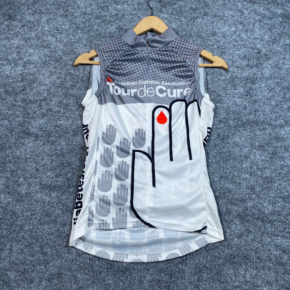 Primal Wear Womens Small Tour de Cure Cycling Jersey Sleeveless Stop Diabetes